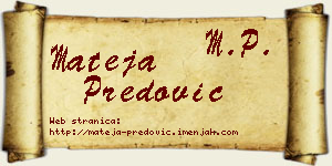 Mateja Predović vizit kartica